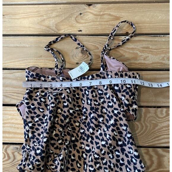 NWT $54.95 Aerie Cheetah Print One Piece Swimsuit Size Small Women’s Wrap Front - Picture 6 of 6
